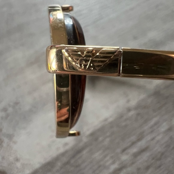 Emporio Armani Vintage Glasses W/Rx Lenses Gold Tortoise - Picture 4 of 7